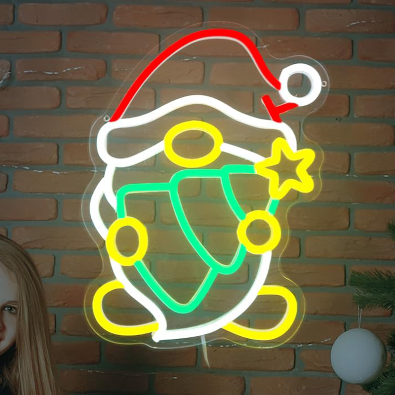 Santa'S Elves Holiday Lighting & Decor Llc - Christmas Elf Neon Sign USB Powered