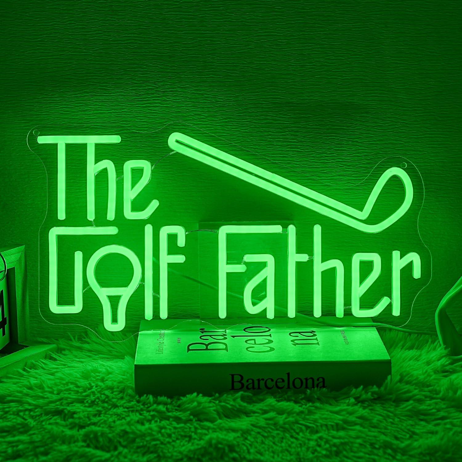 Lighting Decor Bedroom - The Golf Father Neon Sign USB