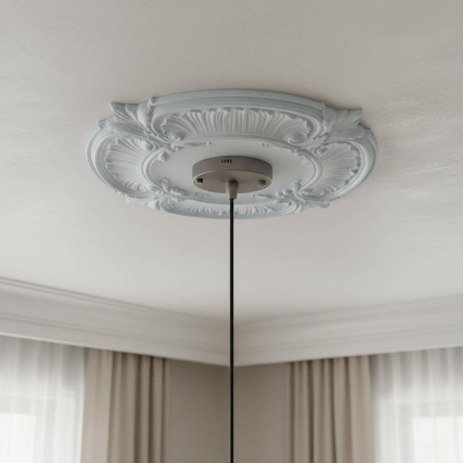 Lighting Decorative - Round PU Ceiling Medallion Scroll Decorative