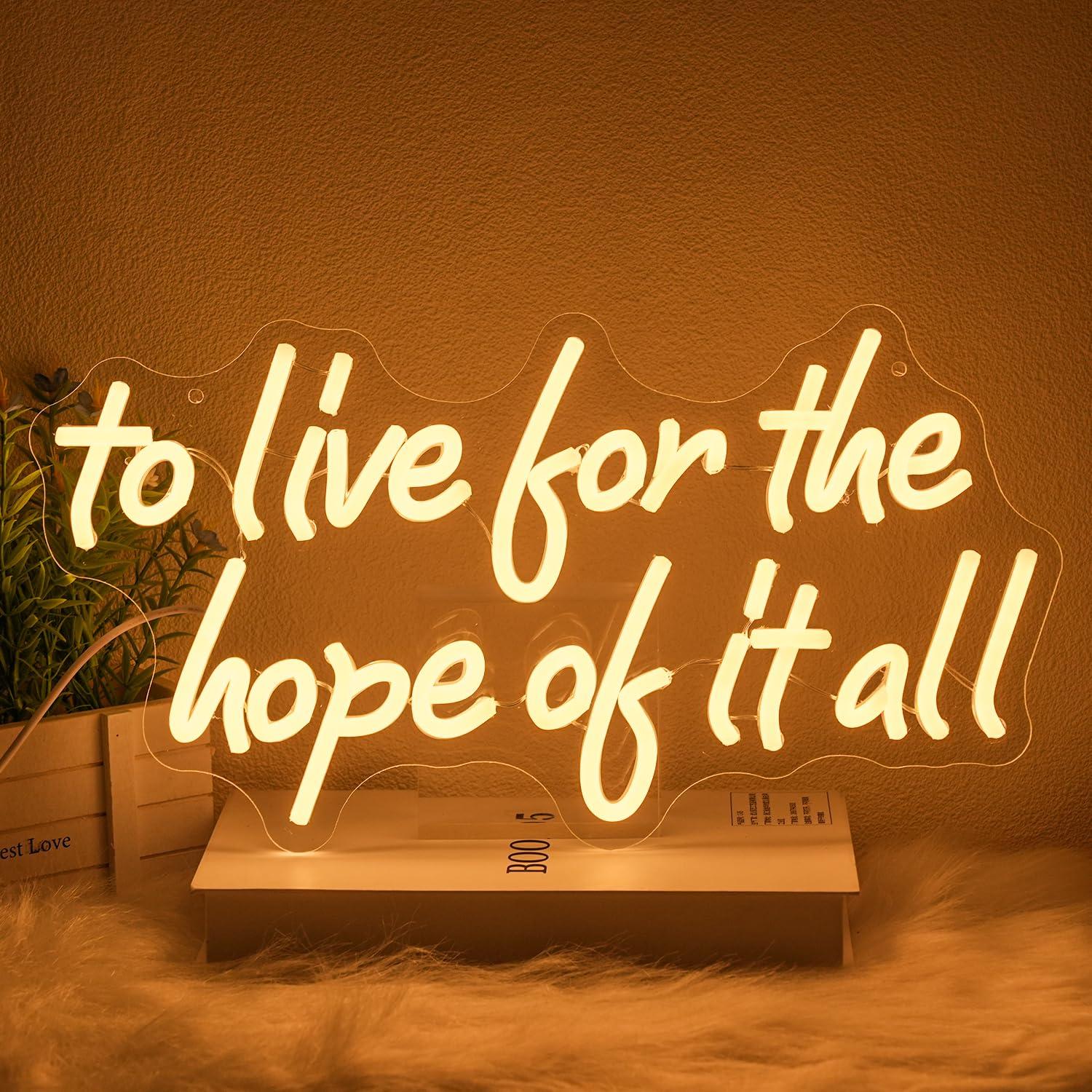 Lighting Decor Bedroom - To Live For The Hope Of