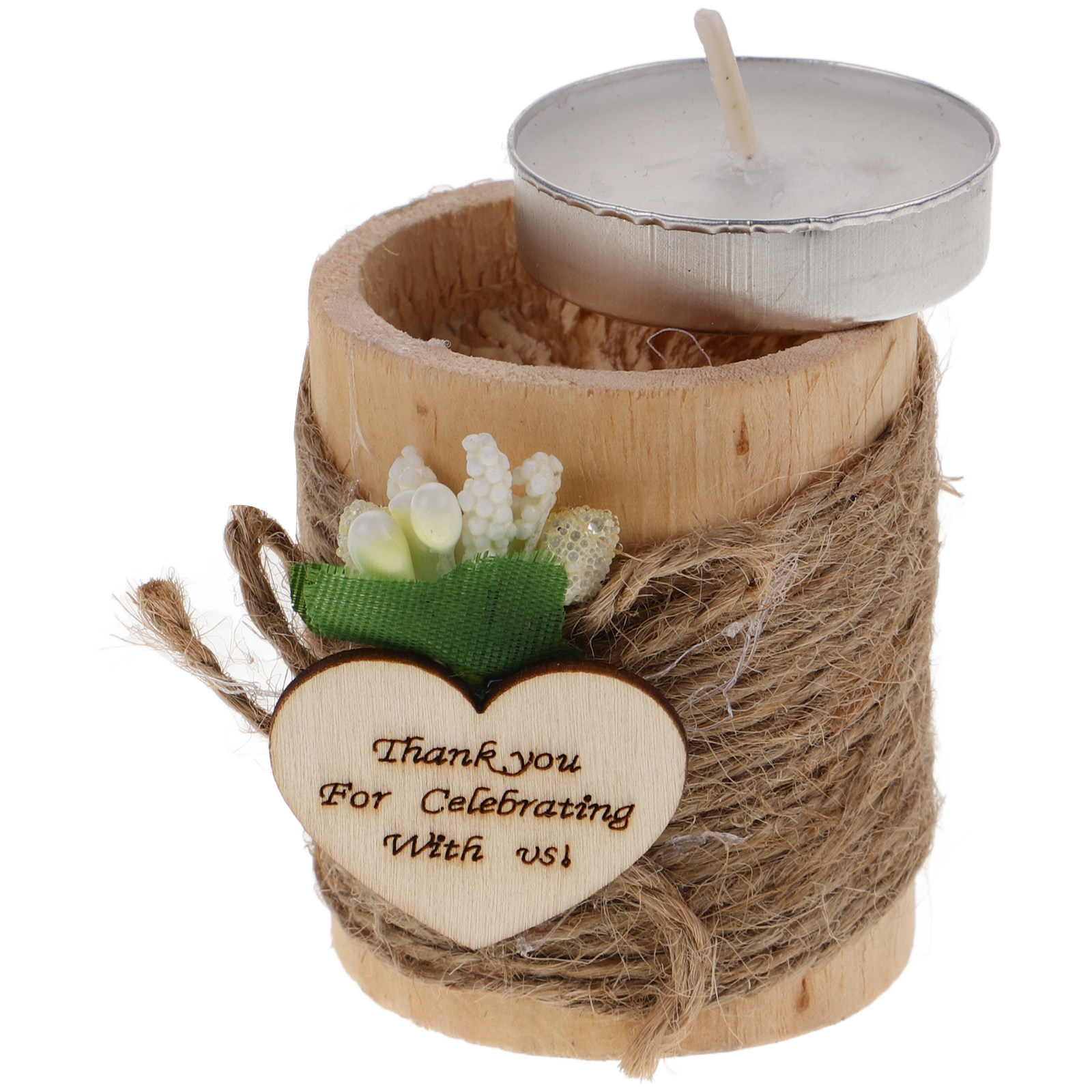 Lighting Decoration Stand - Rustic Wooden Holder Small Tea Light