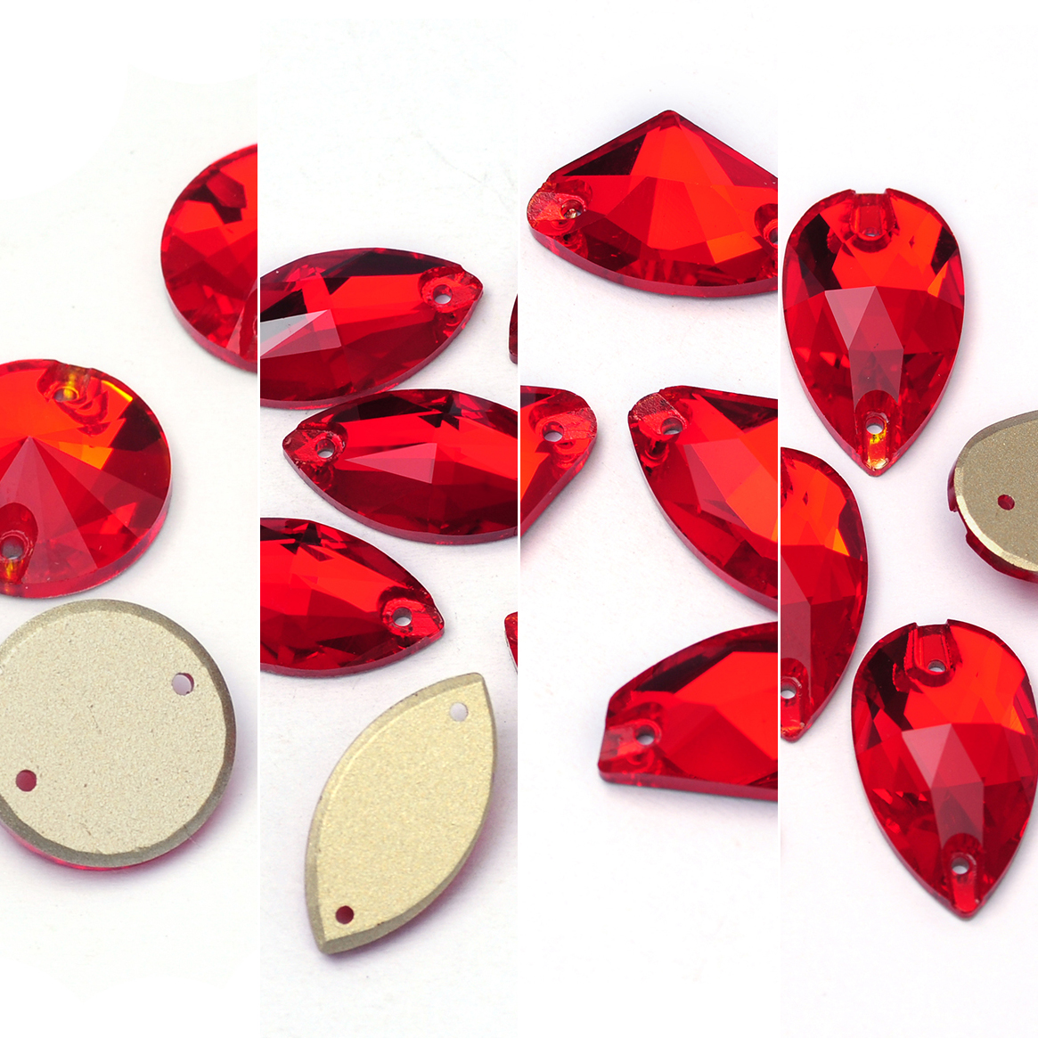 Home Decor Lighting Wholesale - PUBRILEX Light Siam Wholesale Sew-On Rhinestones