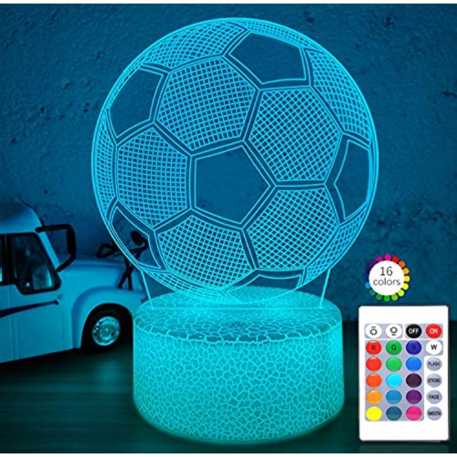Lighting Decor Bedroom - Soccer Gifts Night Light for,3D Illusion