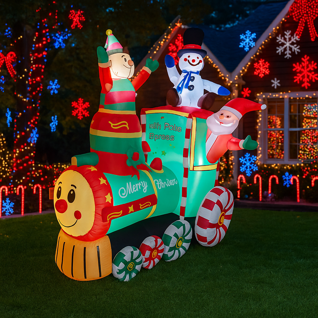 1.8M/5.9FT Inflatable Santa Cl - Santa'S Elves Holiday Lighting & Decor Llc บทวิจารณ์และราคา