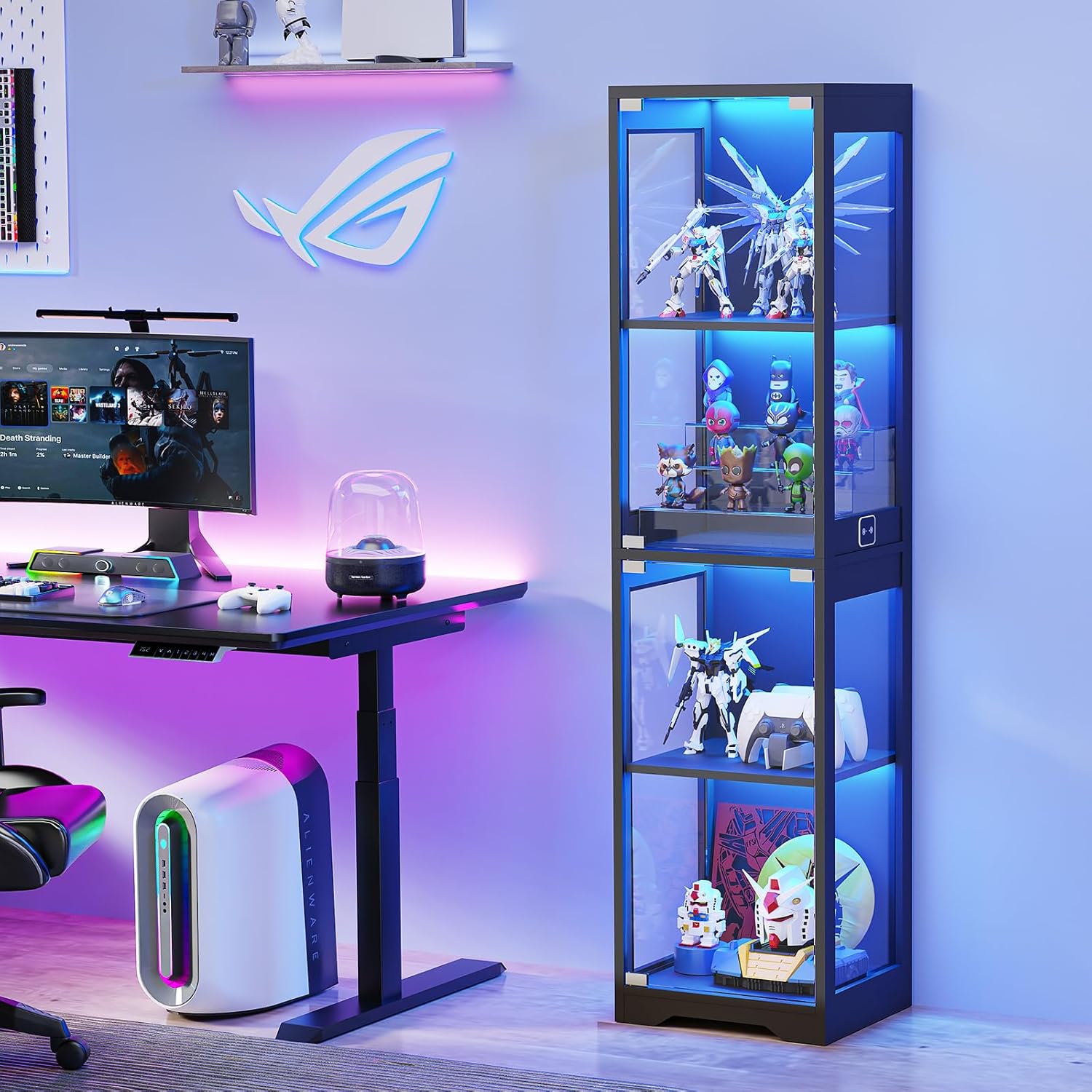 Glass Display Cabinet with 3 C - Lighting & Home Decor Studio บทวิจารณ์และราคา