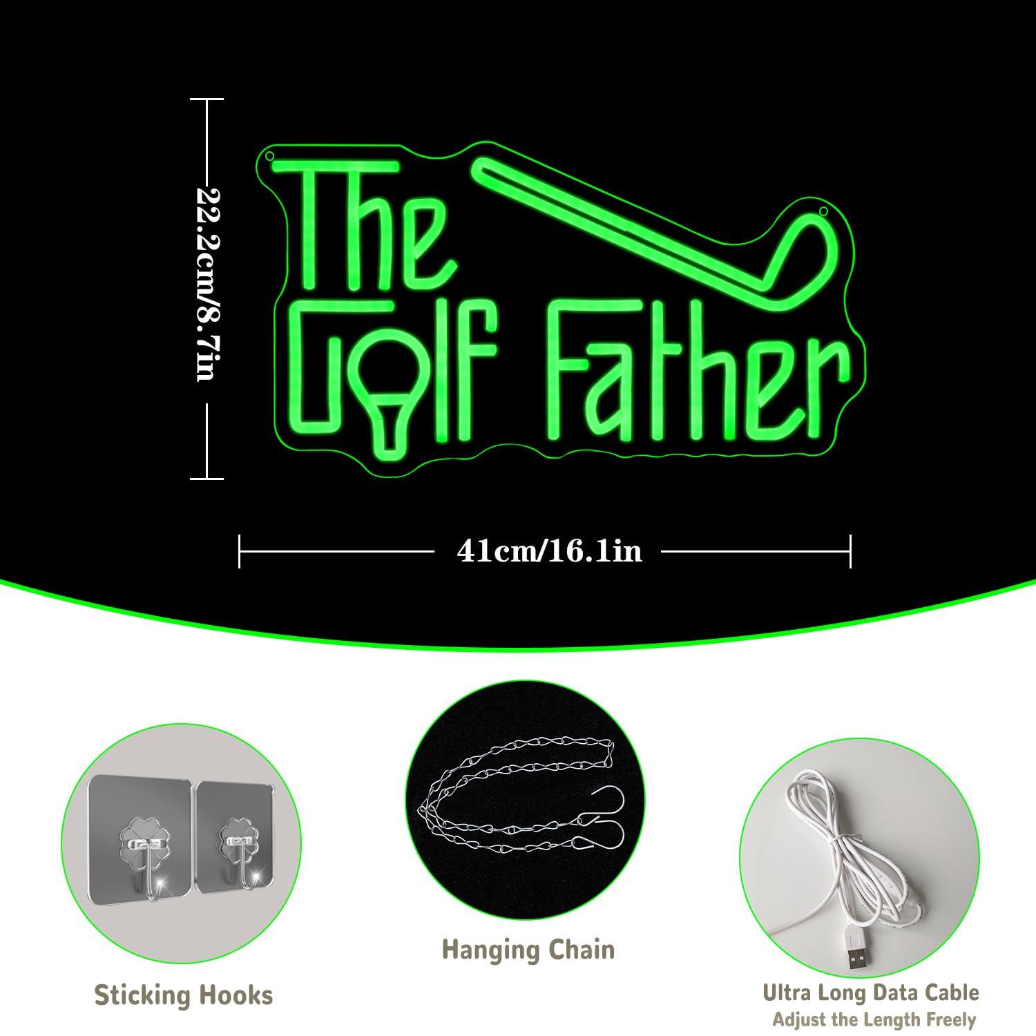 The Golf Father Neon Sign USB  - Lighting Decor Bedroom บทวิจารณ์และราคา