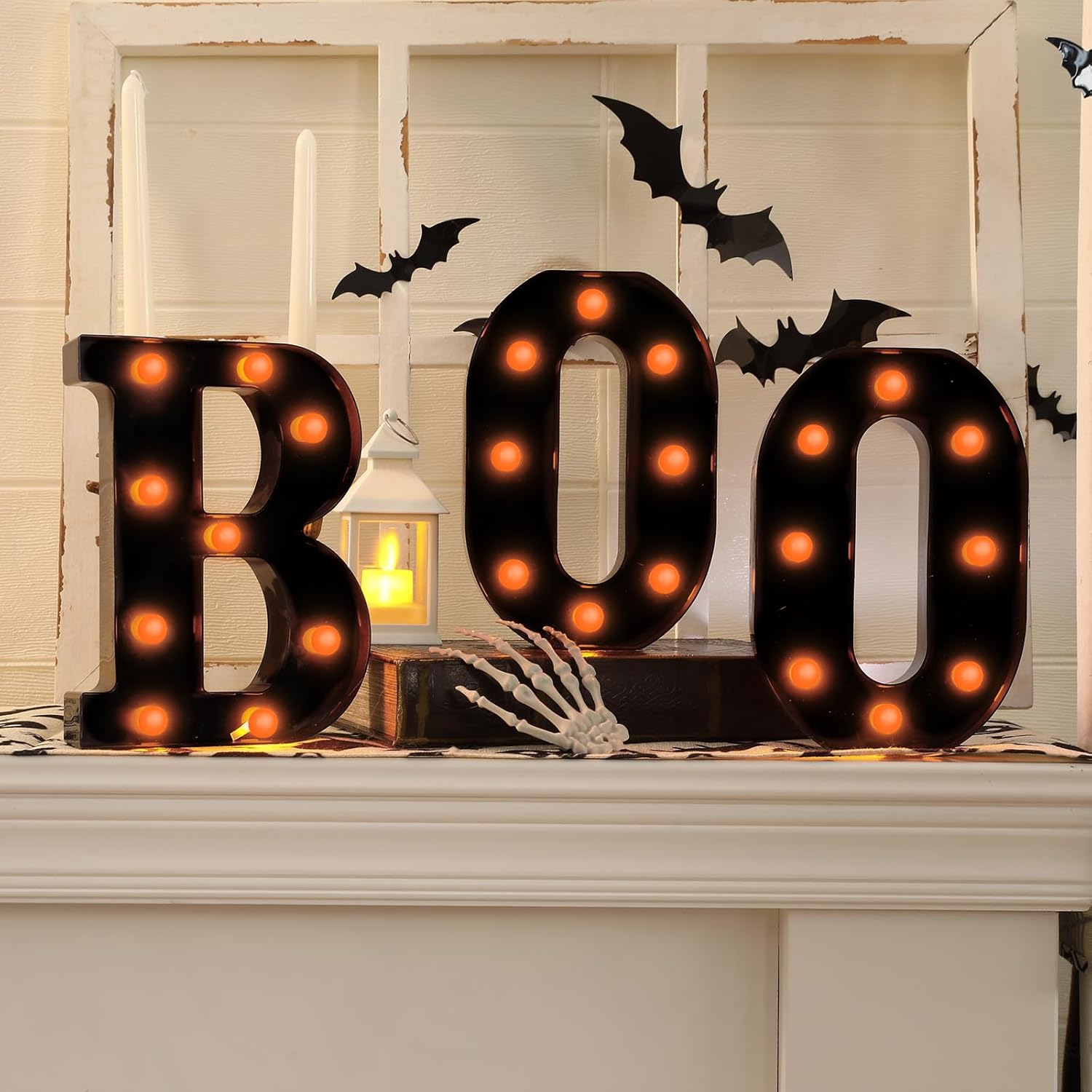 Halloween Decorations-3 LED Ma - Light Up Letters Marquee บทวิจารณ์และราคา