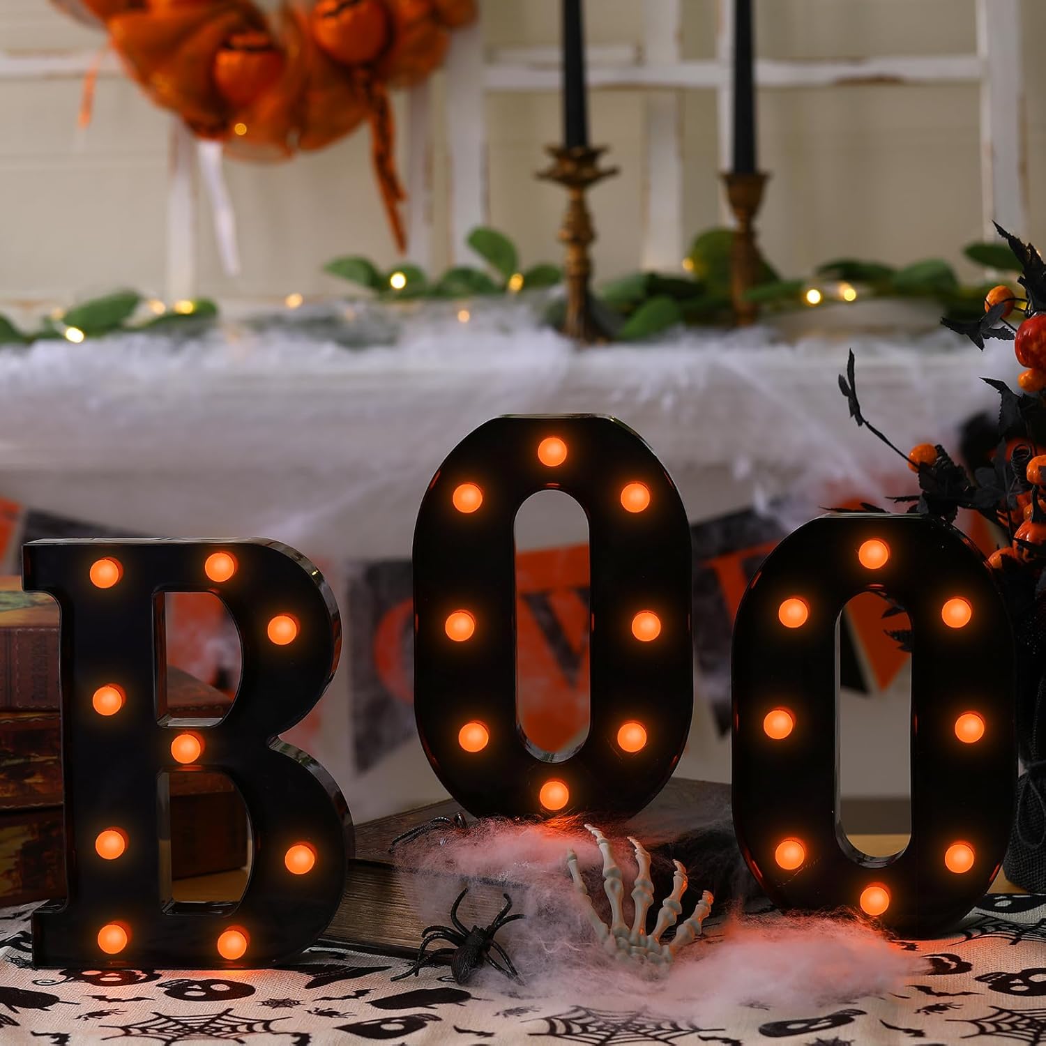 Halloween Decorations-3 LED Ma - Light Up Letters Marquee บทวิจารณ์และราคา