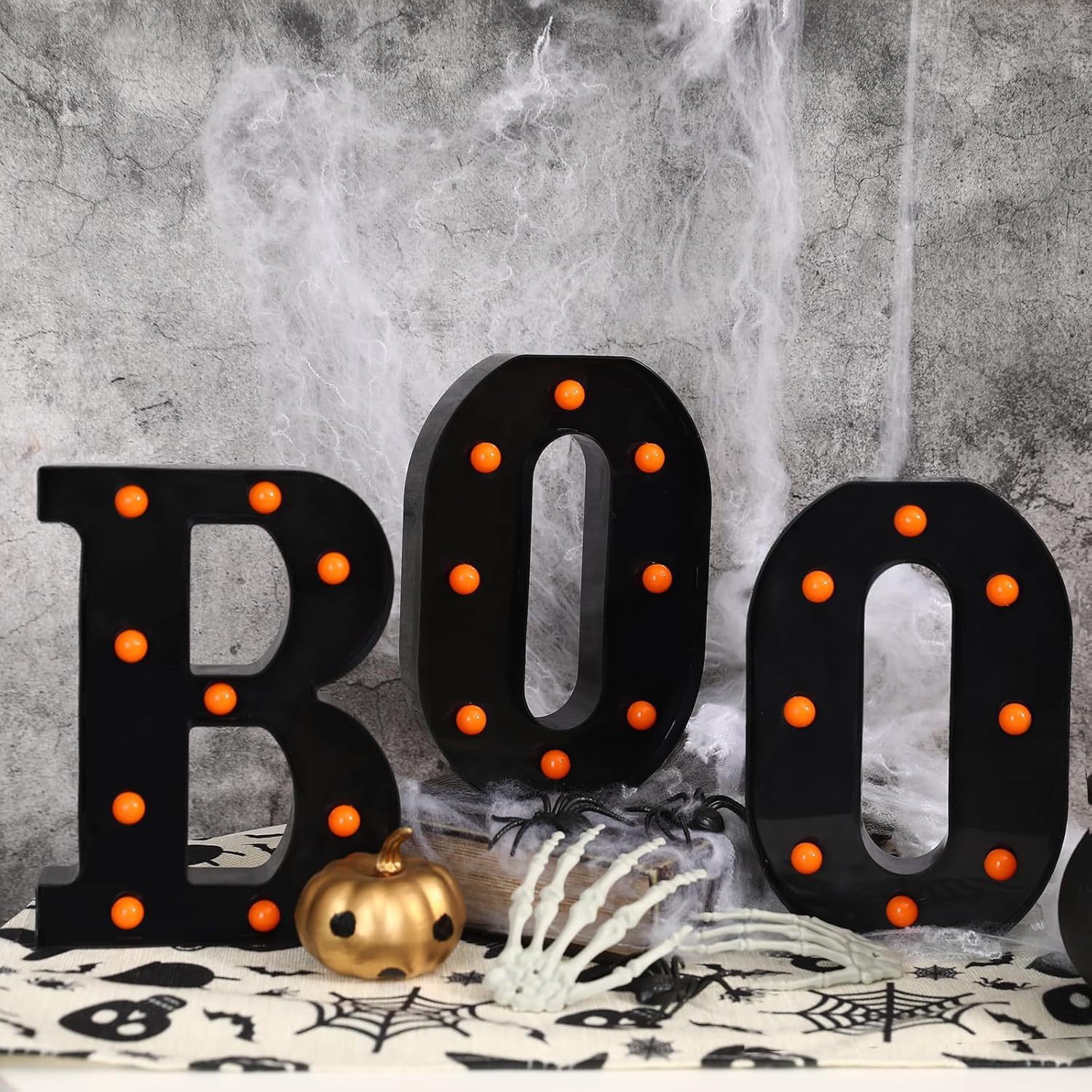Halloween Decorations-3 LED Ma - Light Up Letters Marquee บทวิจารณ์และราคา