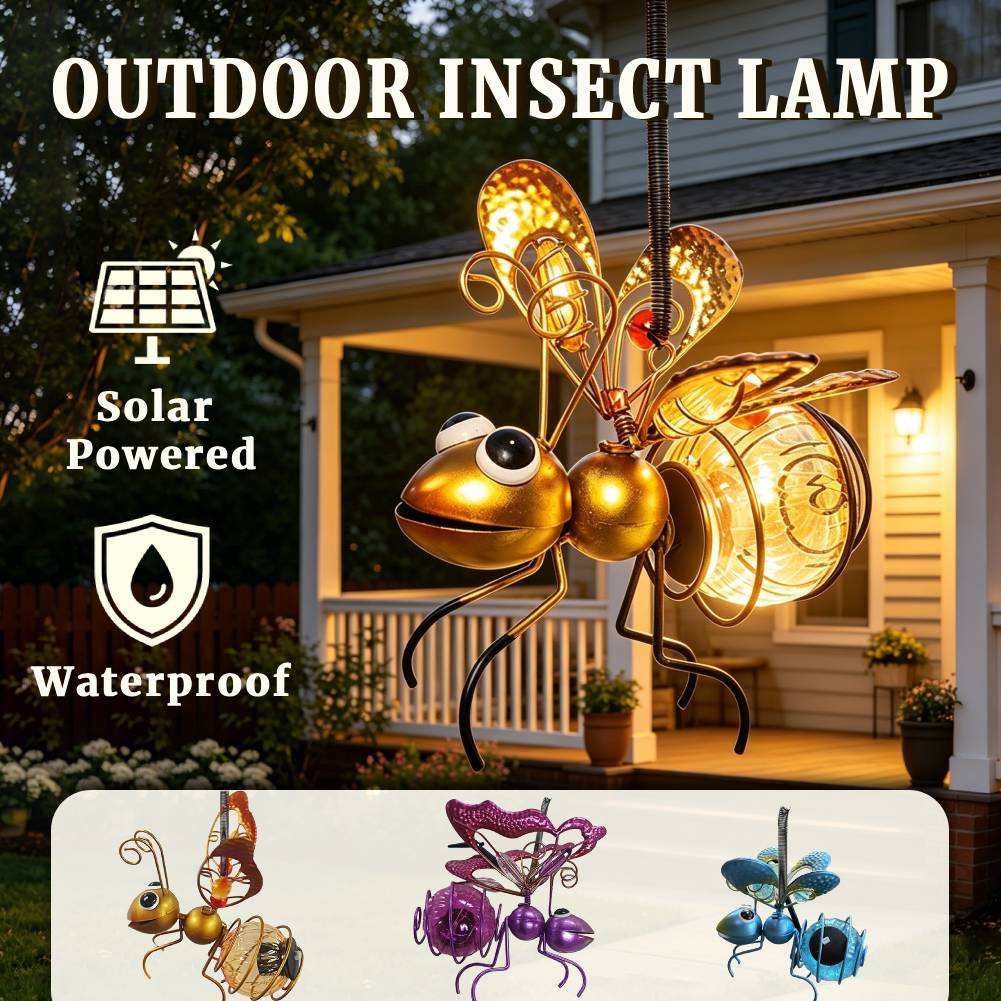 Hanging Solar Insect Statue wi - Lighting Bug Decor บทวิจารณ์และราคา