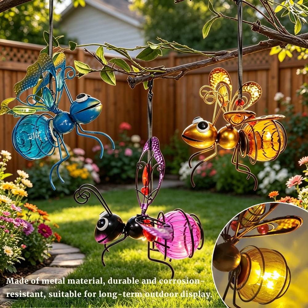 Hanging Solar Insect Statue wi - Lighting Bug Decor บทวิจารณ์และราคา