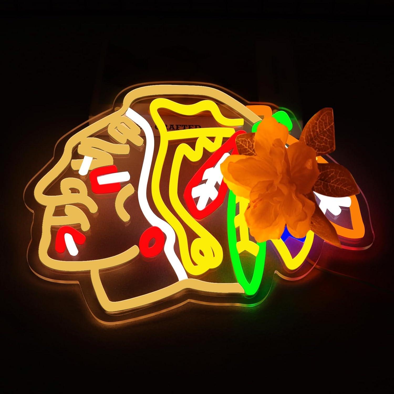 Ice Hockey Neon Signs USB Dimm - Lighting Decor Bedroom บทวิจารณ์และราคา