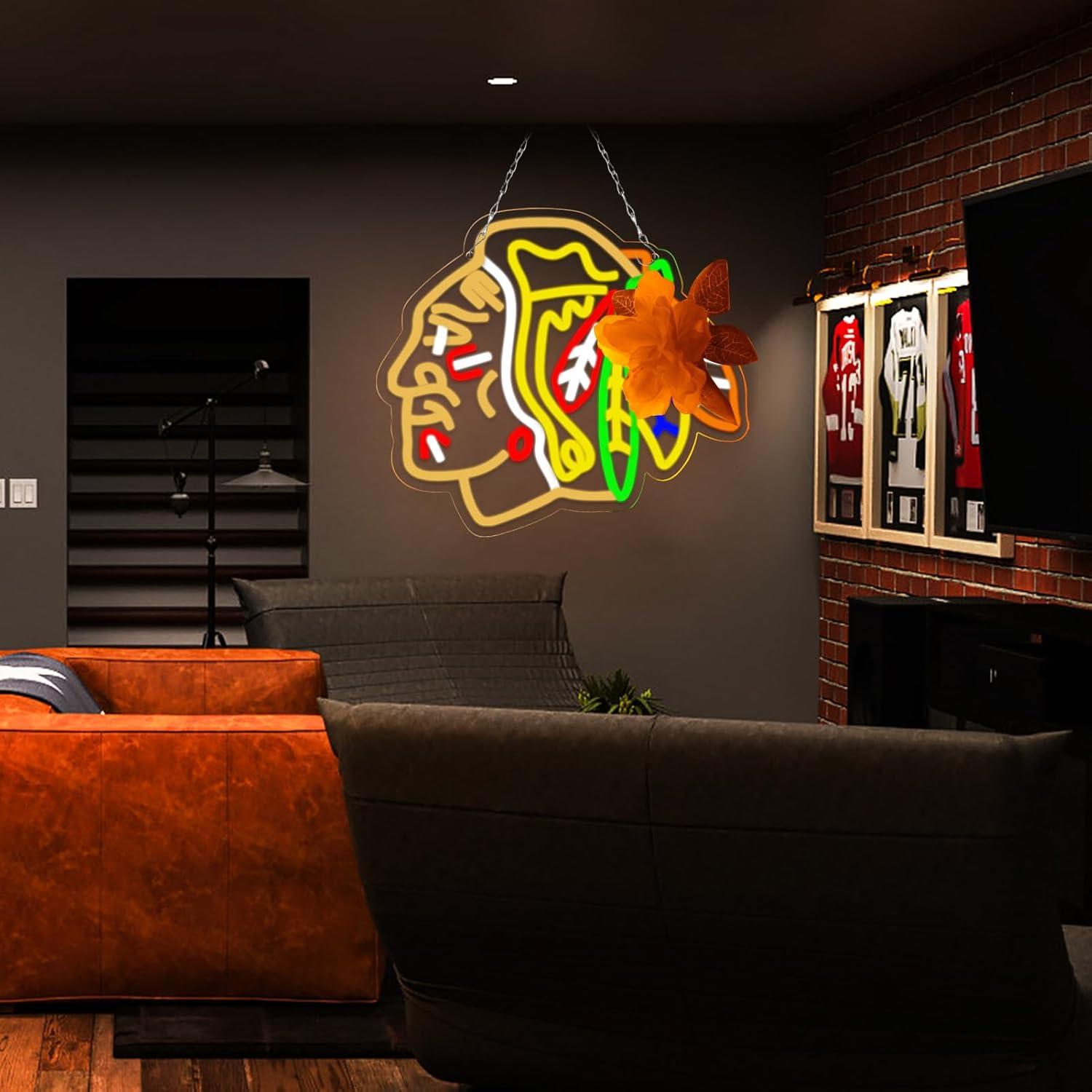 Ice Hockey Neon Signs USB Dimm - Lighting Decor Bedroom บทวิจารณ์และราคา