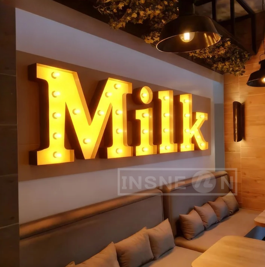 Custom Metal Vintage Light Bul - Light Up Letters Marquee บทวิจารณ์และราคา