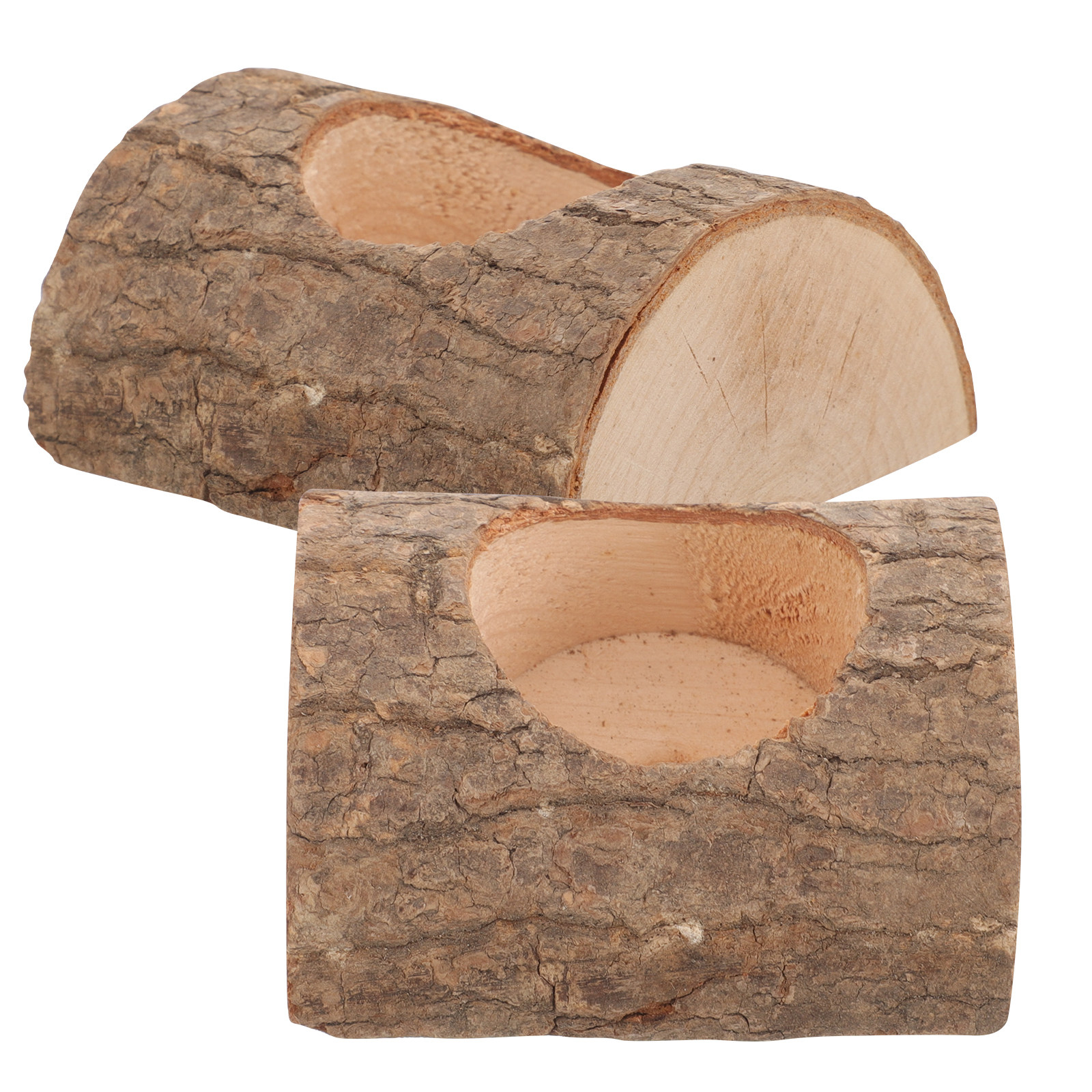 2Pcs Tree Bark Wood Holder Sol - Lighting Decoration Stand บทวิจารณ์และราคา