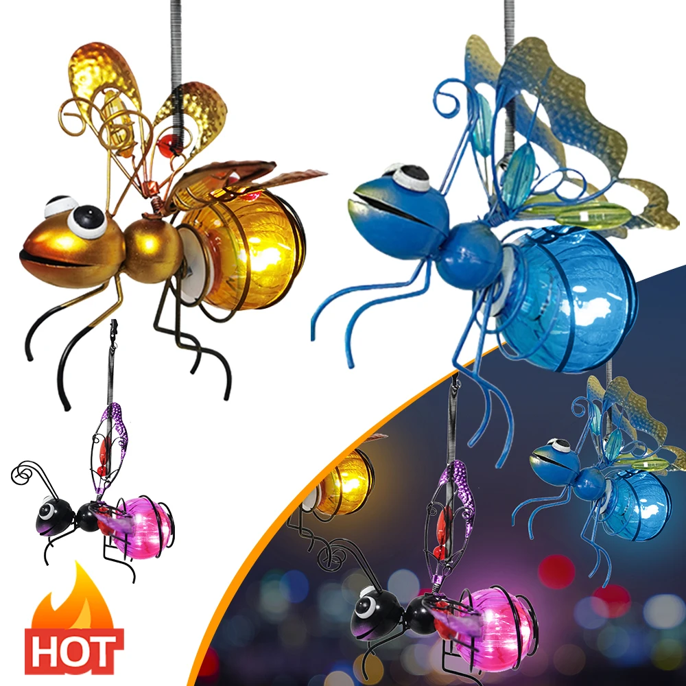 Solar Powered Hanging Bug Ligh - Lighting Bug Decor บทวิจารณ์และราคา