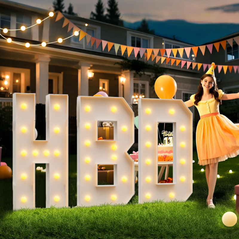 120CM/4FT DIY Marquee Letters  - Light Up Letters Marquee บทวิจารณ์และราคา