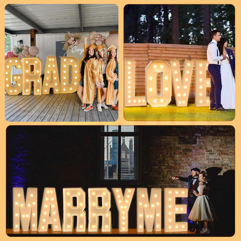 120CM/4FT DIY Marquee Letters  - Light Up Letters Marquee บทวิจารณ์และราคา