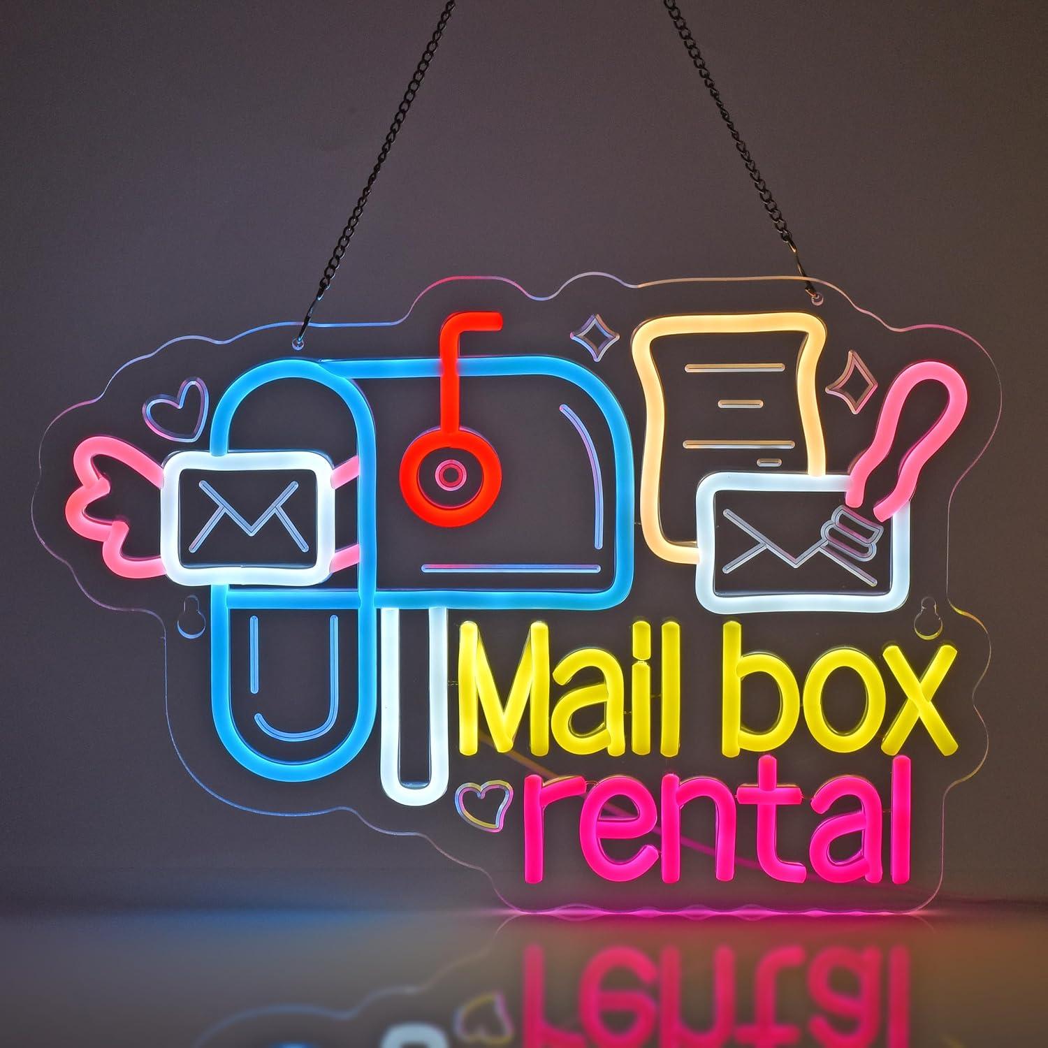 Mail Box Rental Neon Sign USB  - Lighting Decor Rentals บทวิจารณ์และราคา