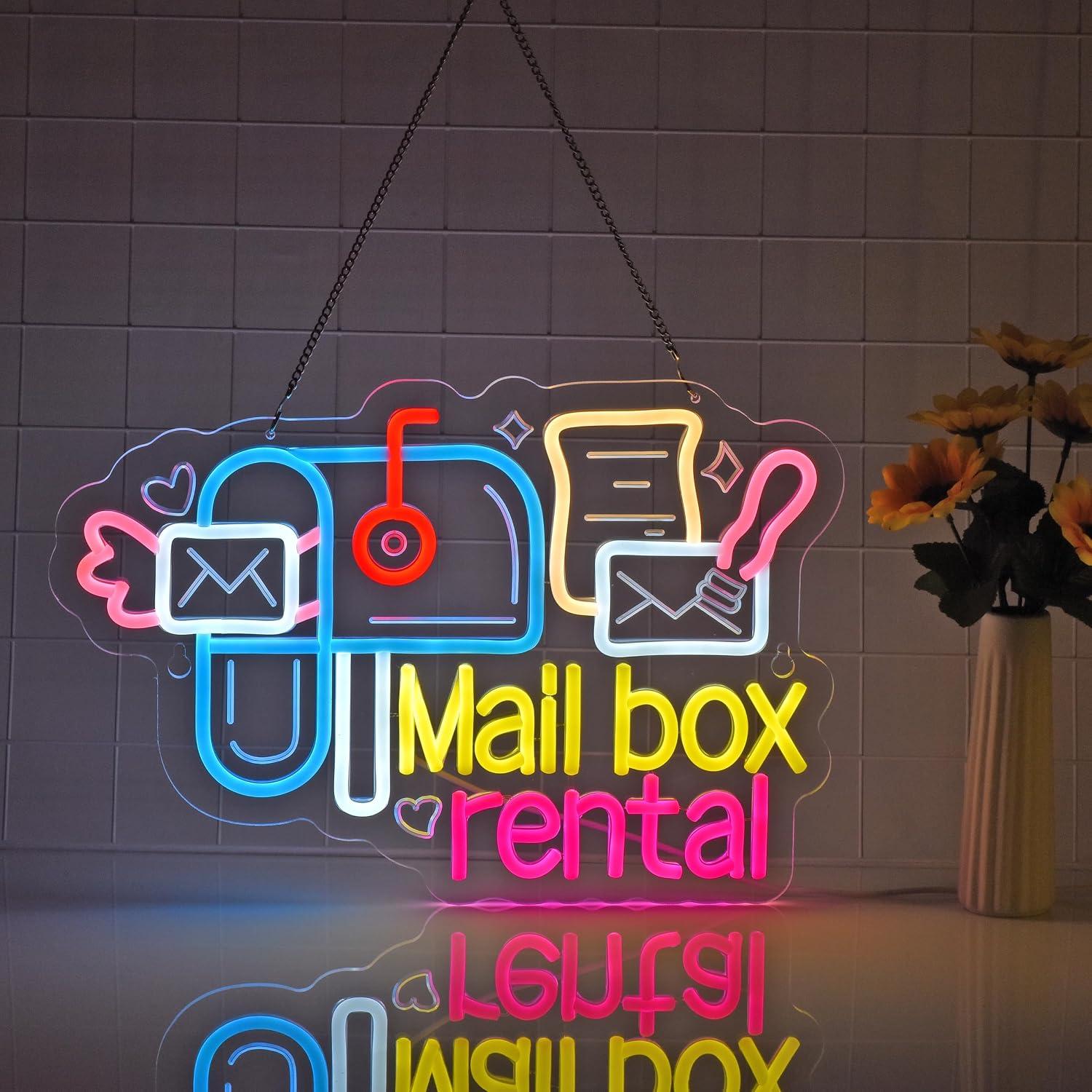 Mail Box Rental Neon Sign USB  - Lighting Decor Rentals บทวิจารณ์และราคา
