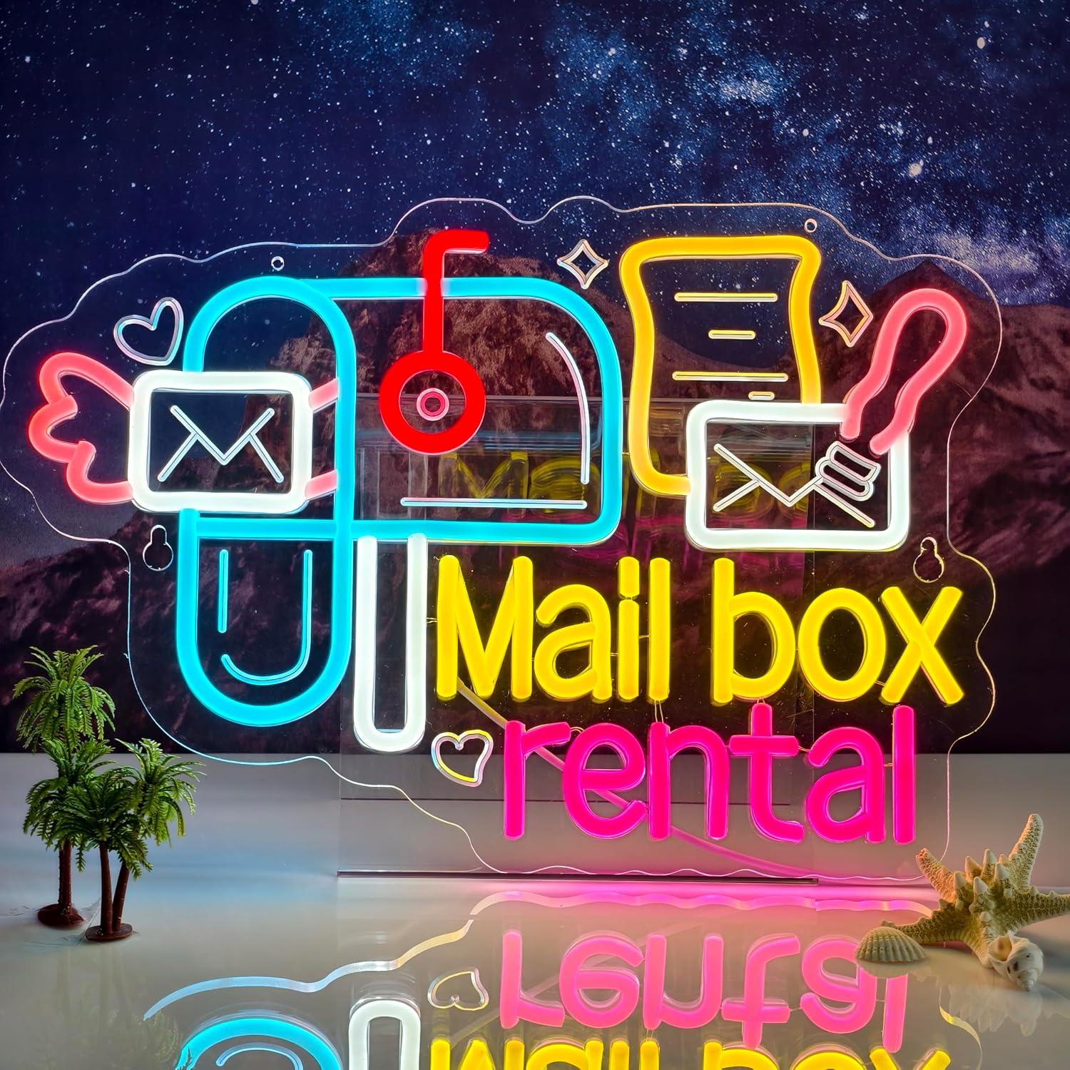 Mail Box Rental Neon Sign USB  - Lighting Decor Rentals บทวิจารณ์และราคา