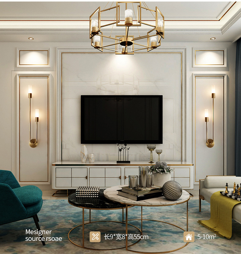 Retro Background Living Room A - Led Lighting Decor บทวิจารณ์และราคา
