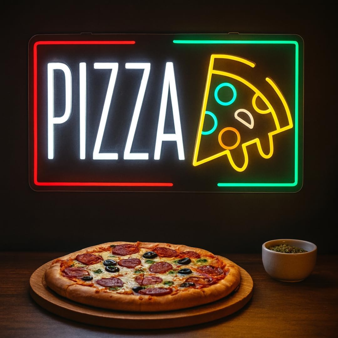 Pizza Neon Sign Business USB L - Lighting Decor For Home บทวิจารณ์และราคา