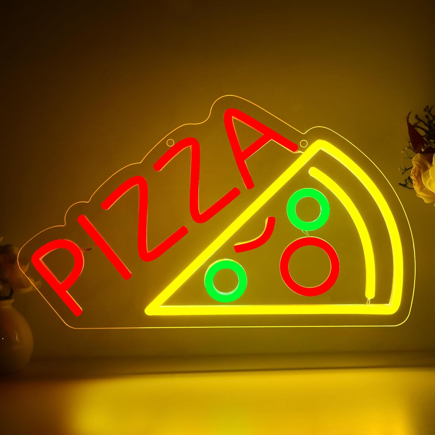 Pizza Neon Sign Business USB L - Lighting Decor For Home บทวิจารณ์และราคา