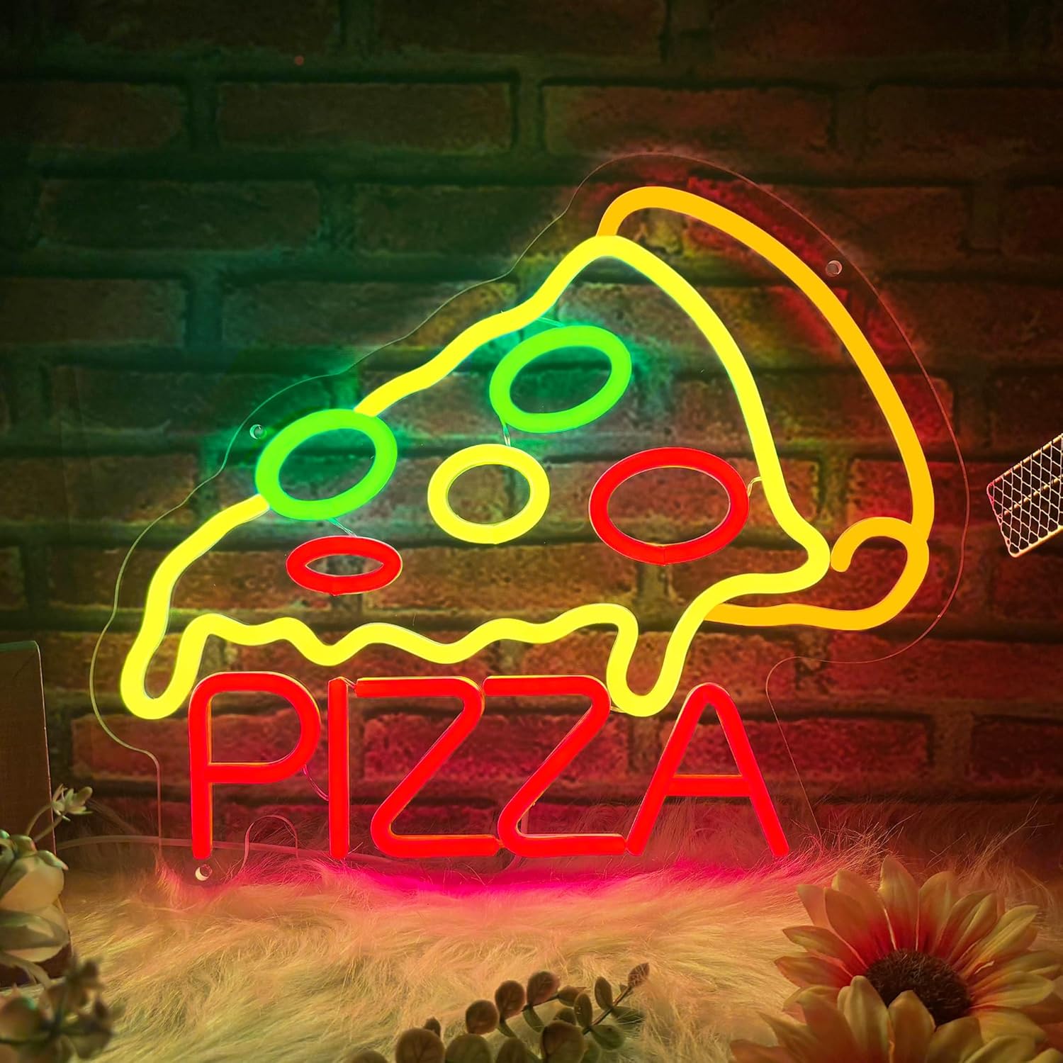 Pizza Neon Sign Business USB L - Lighting Decor For Home บทวิจารณ์และราคา
