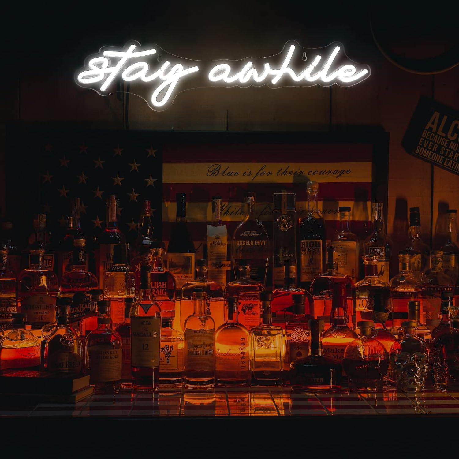 Stay Awhile Neon Signs USB Dim - Lighting Decor For Home บทวิจารณ์และราคา