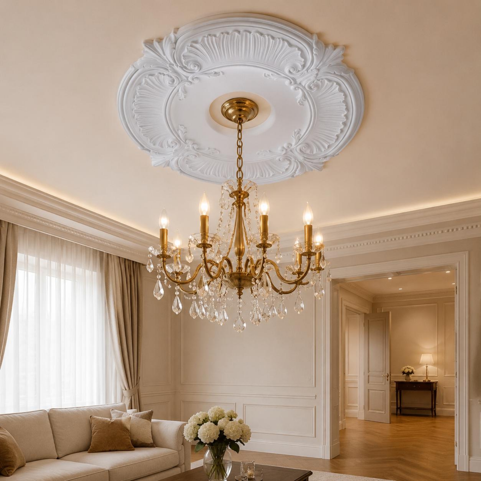 Round PU Ceiling Medallion Scr - Lighting Decorative บทวิจารณ์และราคา