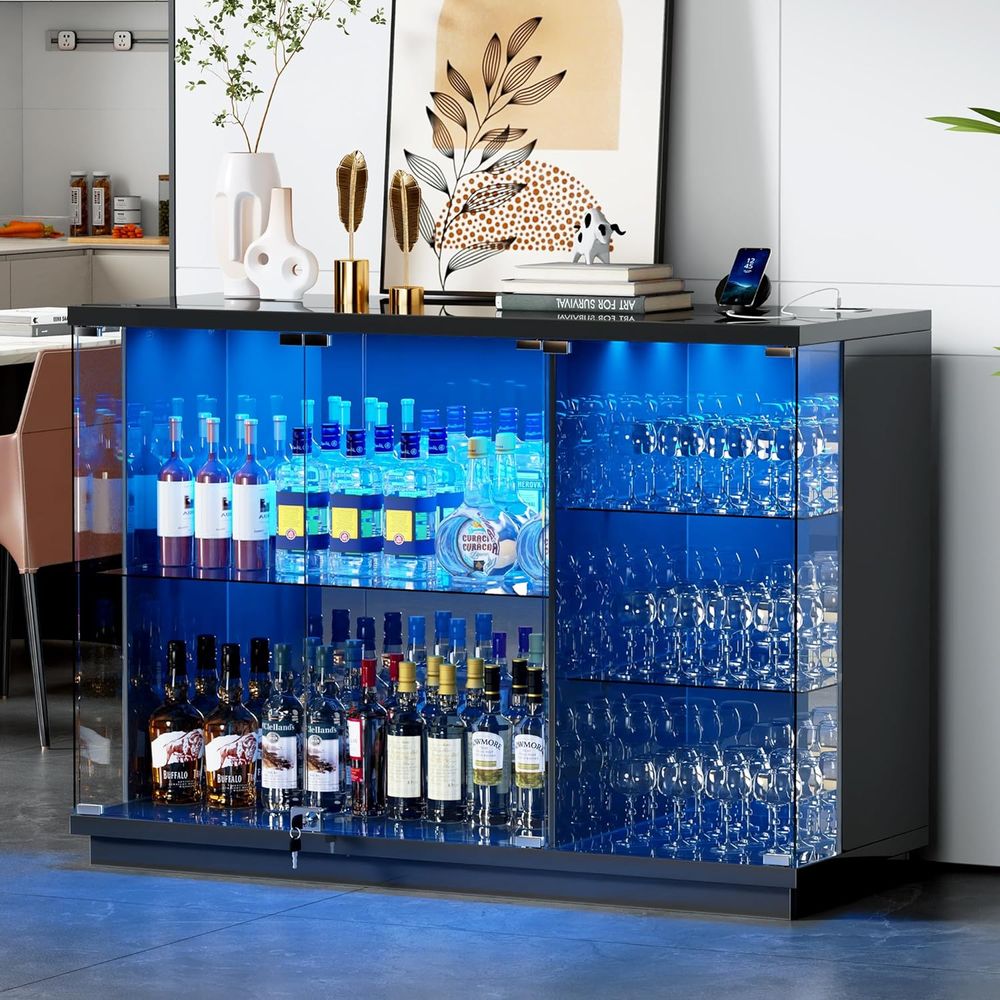 Glass Display Cabinet with Loc - Lighting & Home Decor Studio บทวิจารณ์และราคา