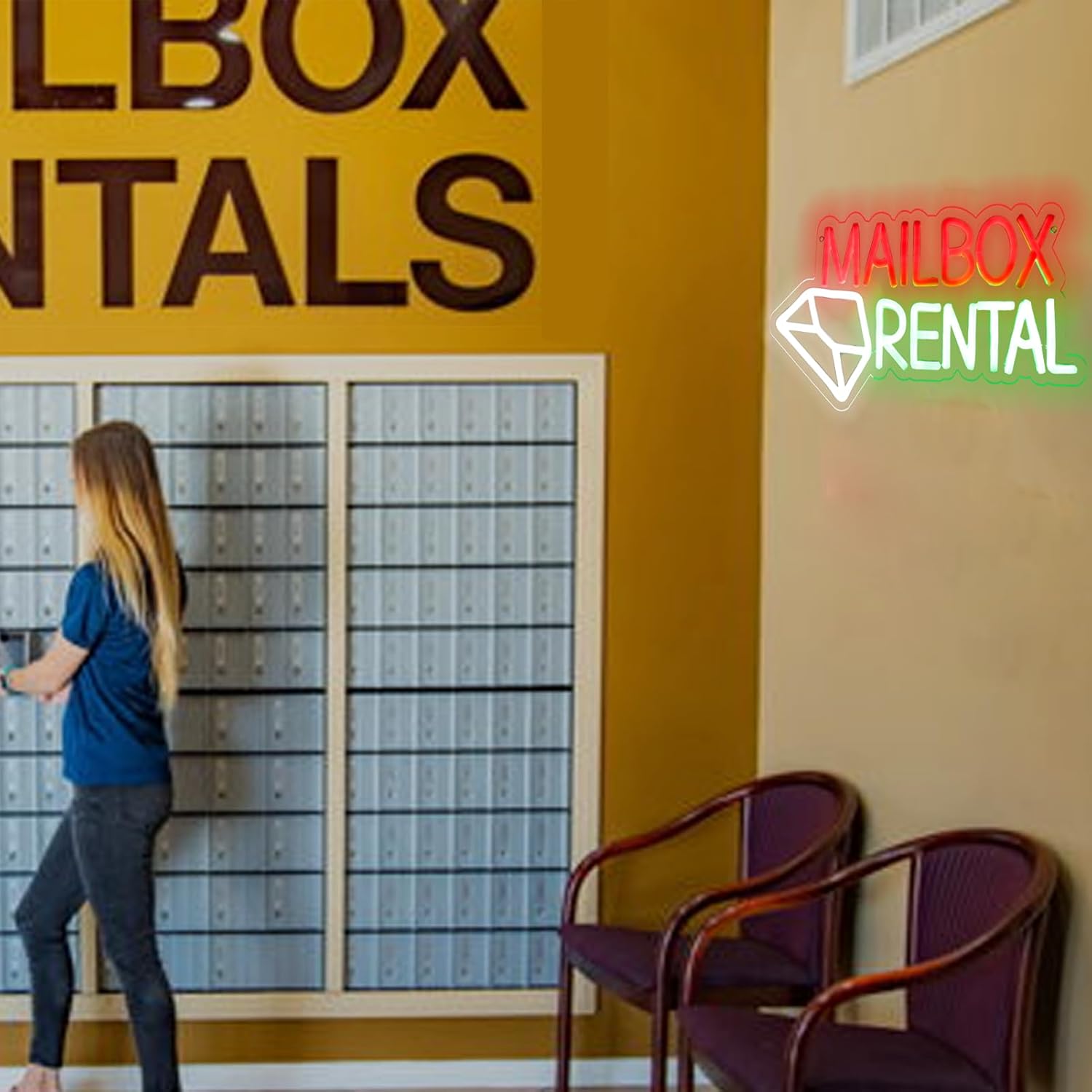 Mailbox Rental Neon Sign USB P - Lighting Decor Rentals บทวิจารณ์และราคา