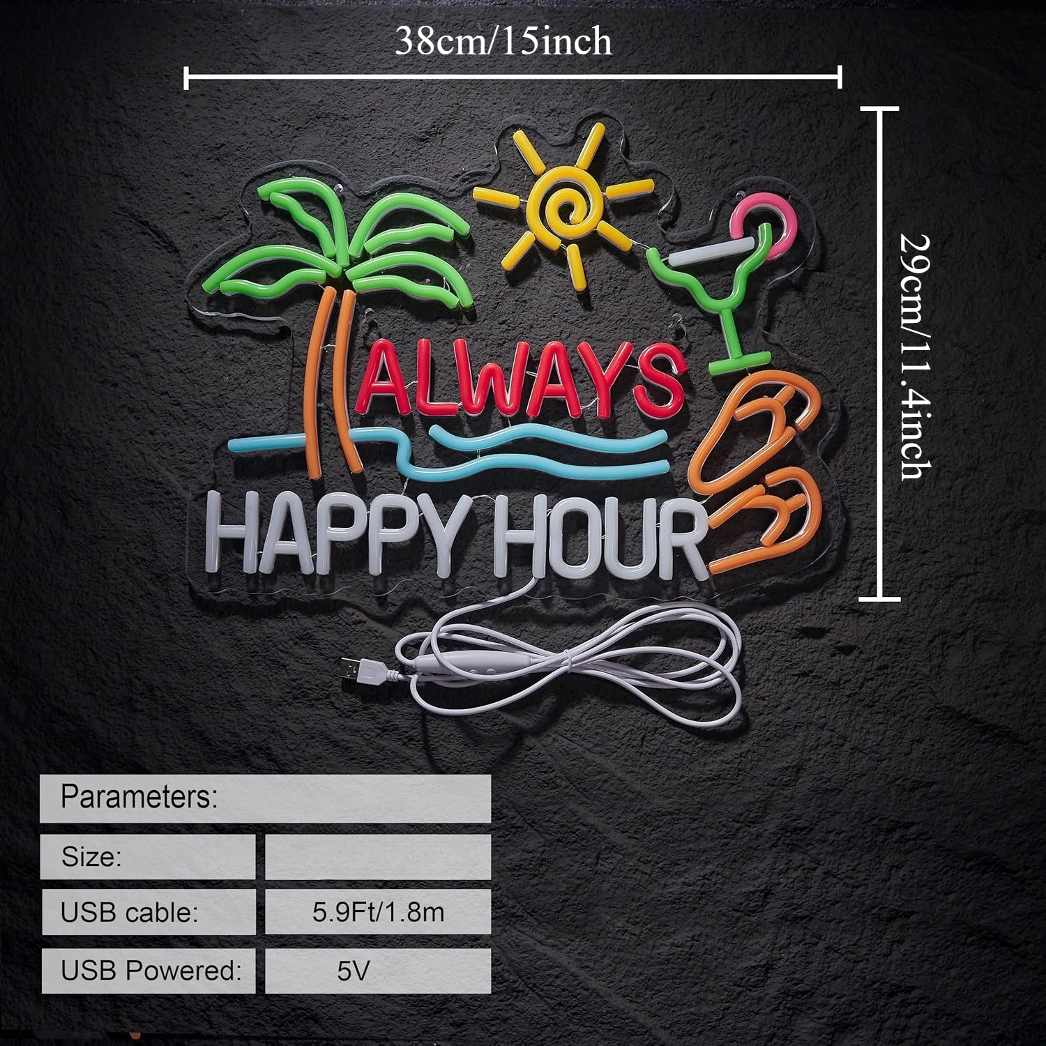 Always Happy Hour Beer Bar Neo - Lighting Decor For Home บทวิจารณ์และราคา