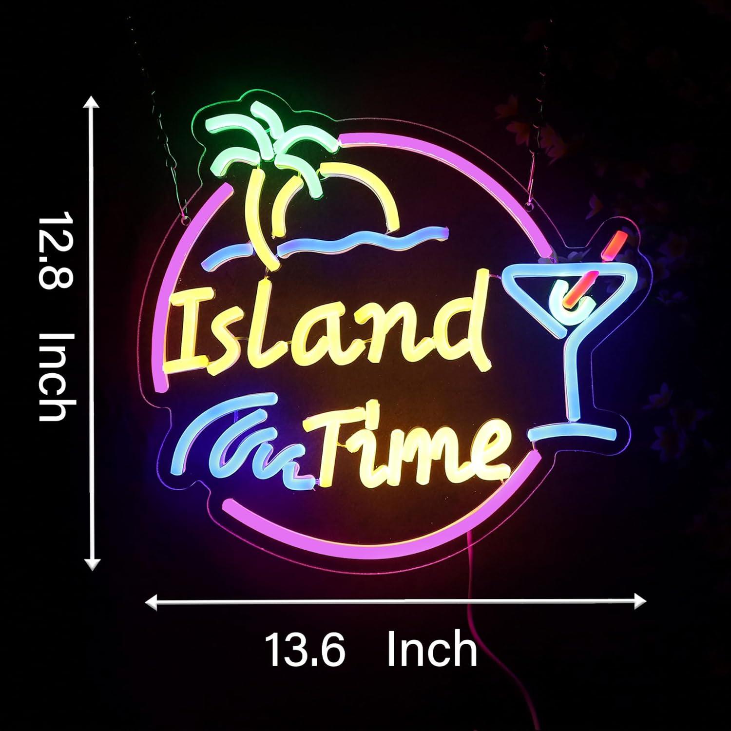 Island Time Neon Sign LED Ligh - Lighting Decor For Home บทวิจารณ์และราคา