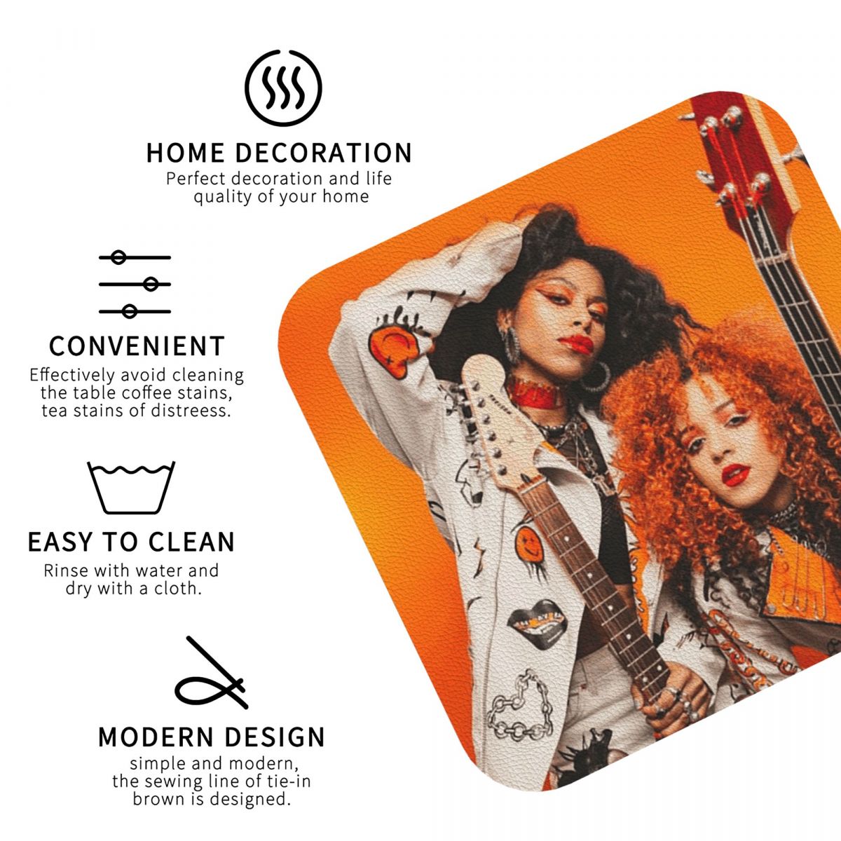 Nova Twins Coasters PVC Leathe - Nova Decor & Lighting Vase Glass Brun 26Cm บทวิจารณ์และราคา