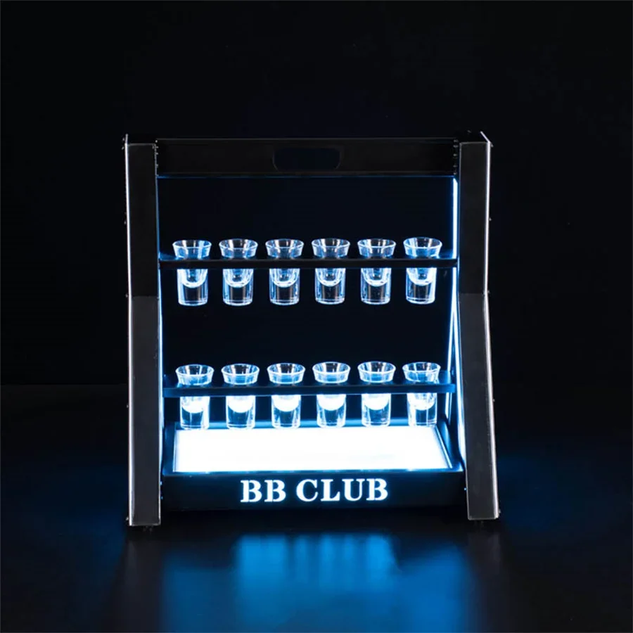 Rechargeable LED Shot Glass Di - Lighting Decoration Stand บทวิจารณ์และราคา