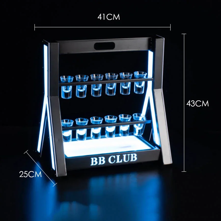 Rechargeable LED Shot Glass Di - Lighting Decoration Stand บทวิจารณ์และราคา