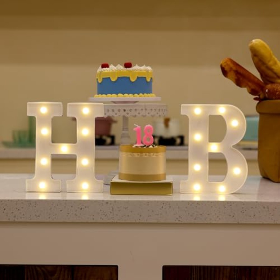 Happy Birthday Decoration Ligh - Light Up Letters Marquee บทวิจารณ์และราคา