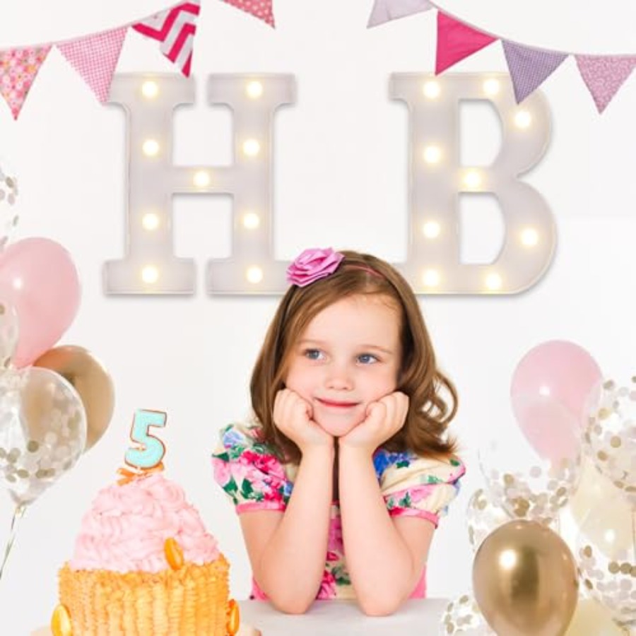 Happy Birthday Decoration Ligh - Light Up Letters Marquee บทวิจารณ์และราคา