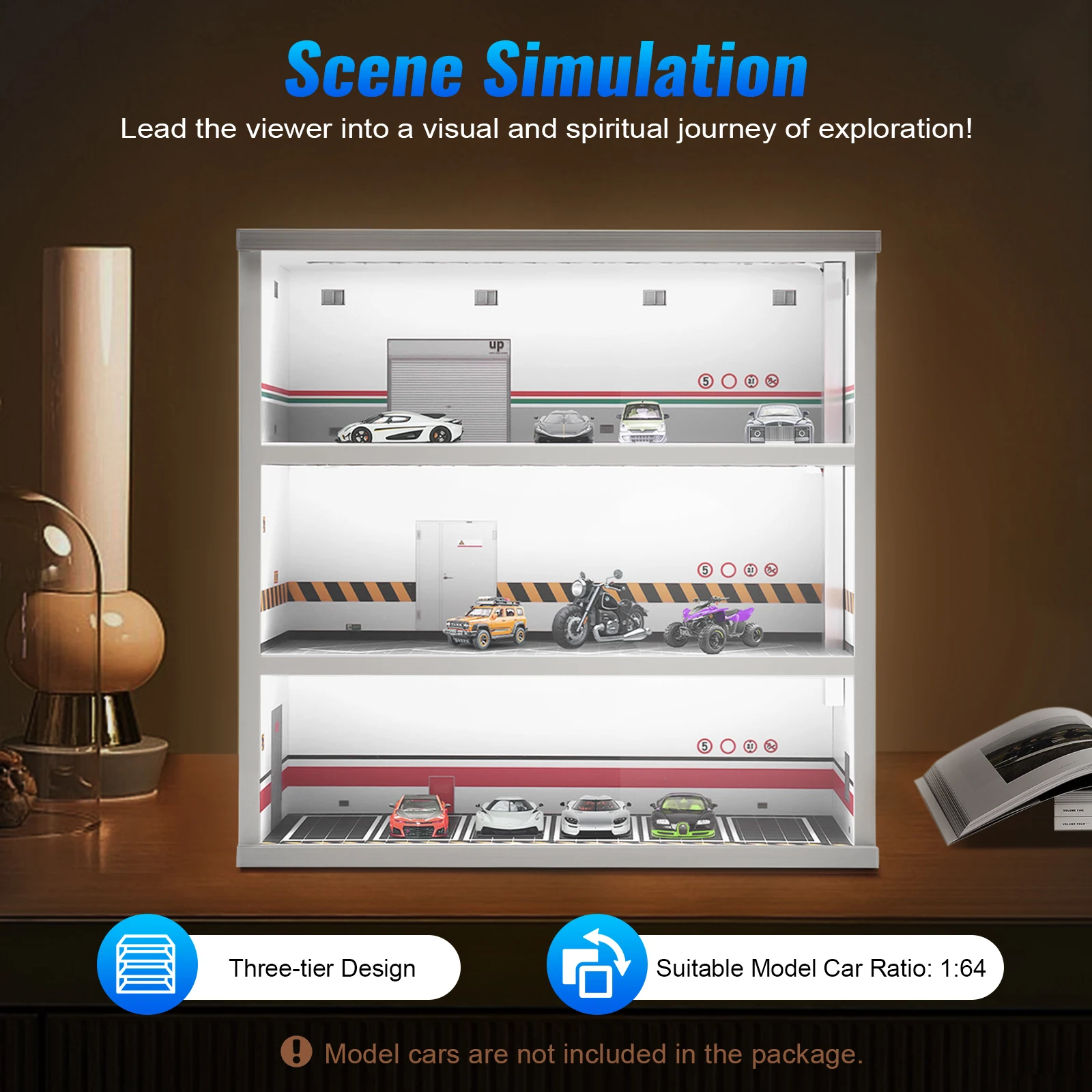 3-Layer Model Car Display Case - Lighting & Home Decor Studio บทวิจารณ์และราคา