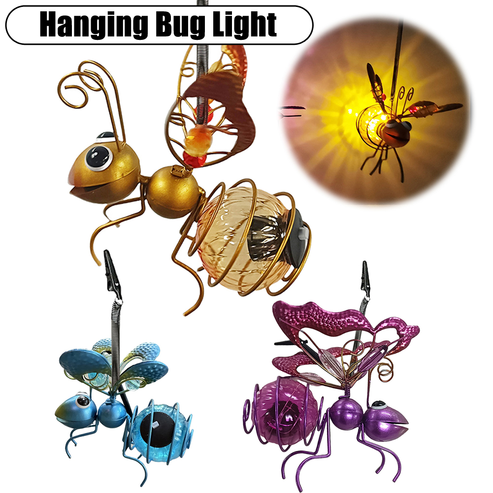 Solar Powered Hanging Bug Ligh - Lighting Bug Decor บทวิจารณ์และราคา