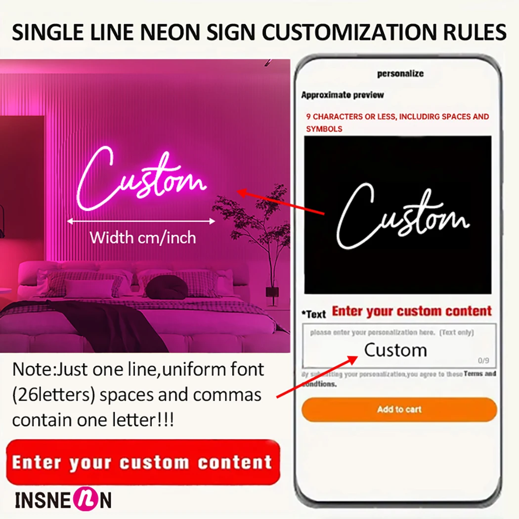 Custom LED Neon Sign USB Dimma - Neon Sign Custom Led บทวิจารณ์และราคา
