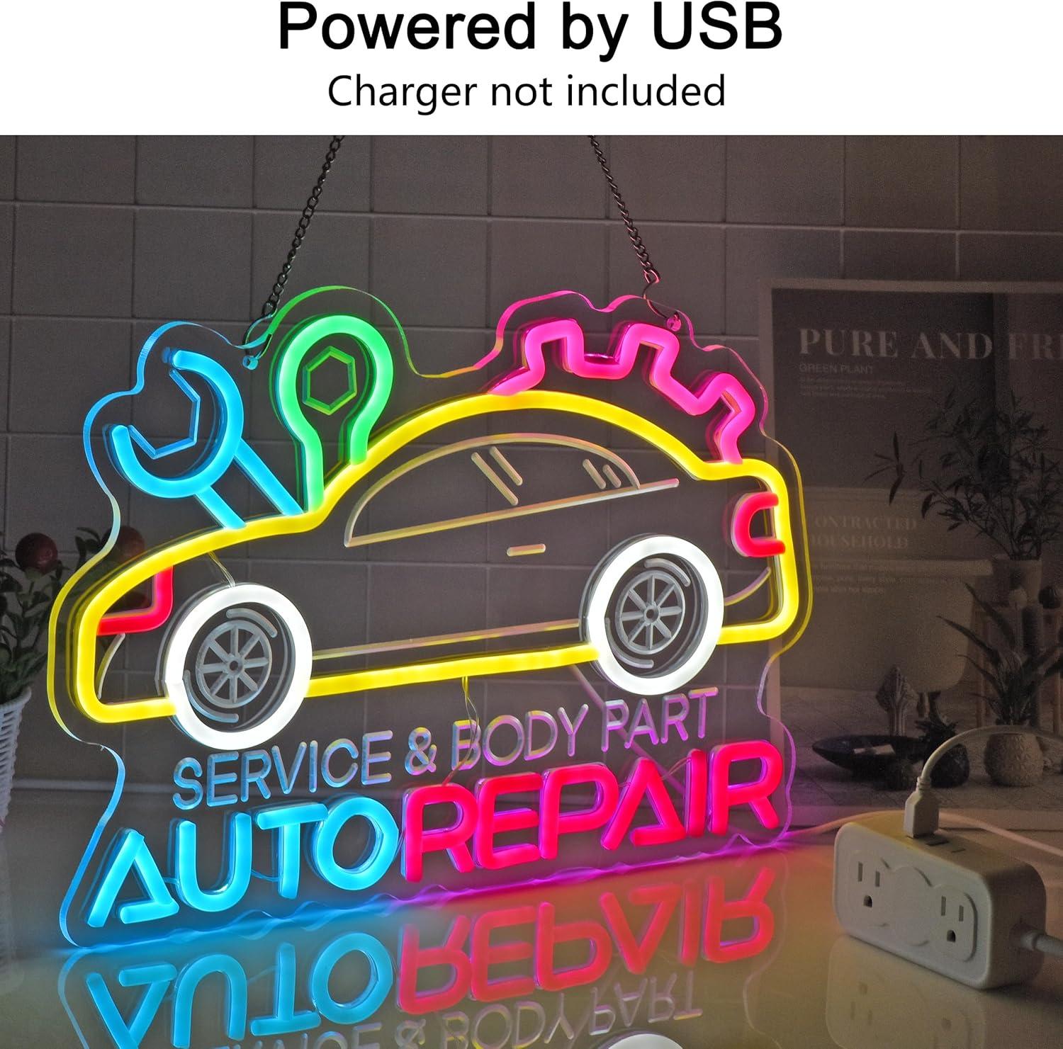 Auto Repair Neon Sign Neon Lig - Lighting Decor For Home บทวิจารณ์และราคา