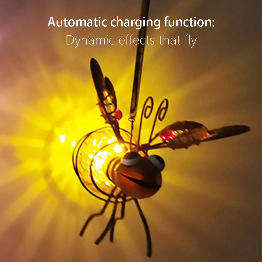 Solar-Powered Hanging Metal Be - Lighting Bug Decor บทวิจารณ์และราคา