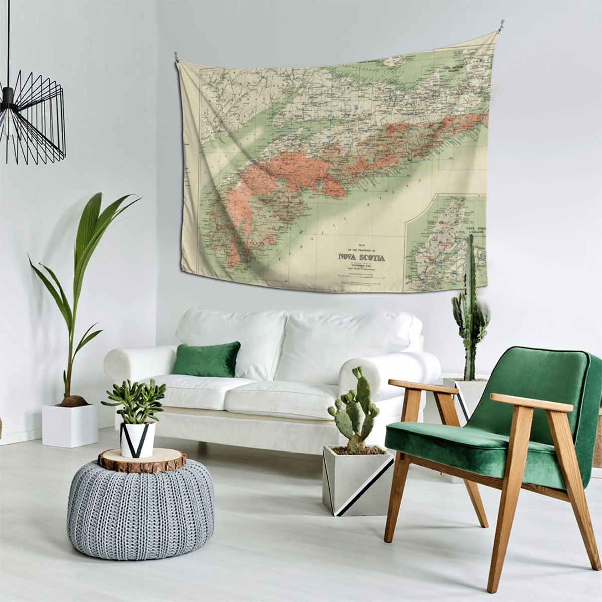 Vintage Geological Map of Nova - Nova Decor & Lighting Vase Glass Brun 26Cm บทวิจารณ์และราคา