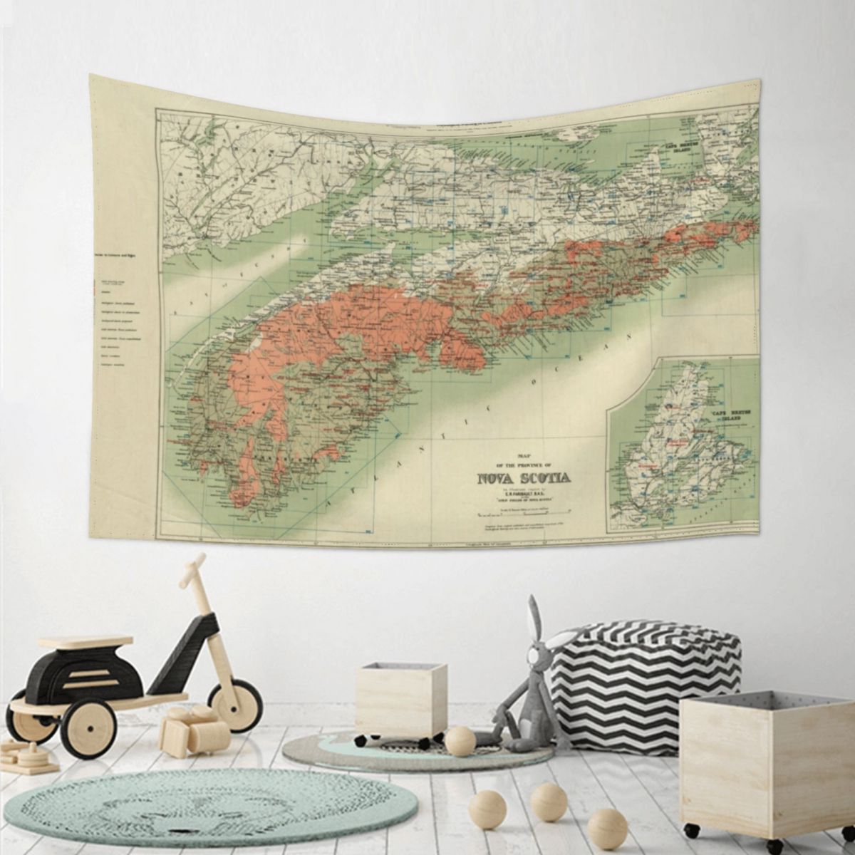 Vintage Geological Map of Nova - Nova Decor & Lighting Vase Glass Brun 26Cm บทวิจารณ์และราคา