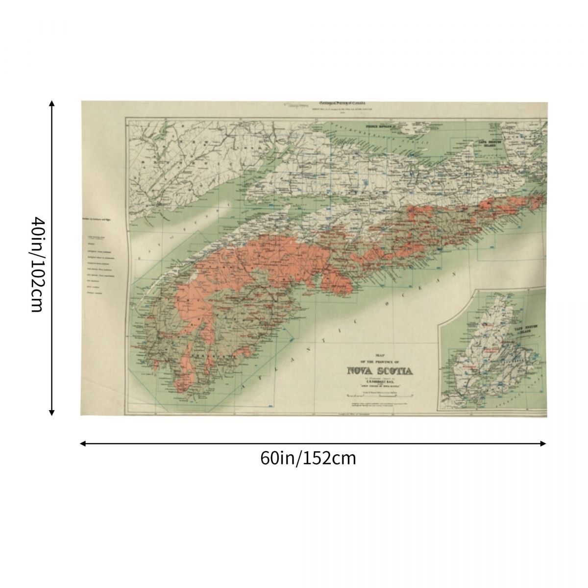 Vintage Geological Map of Nova - Nova Decor & Lighting Vase Glass Brun 26Cm บทวิจารณ์และราคา