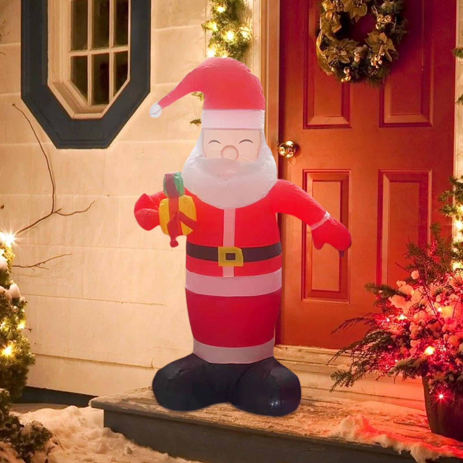 Inflatable Santa Claus Outdoor - Lighting Decoration Stand บทวิจารณ์และราคา