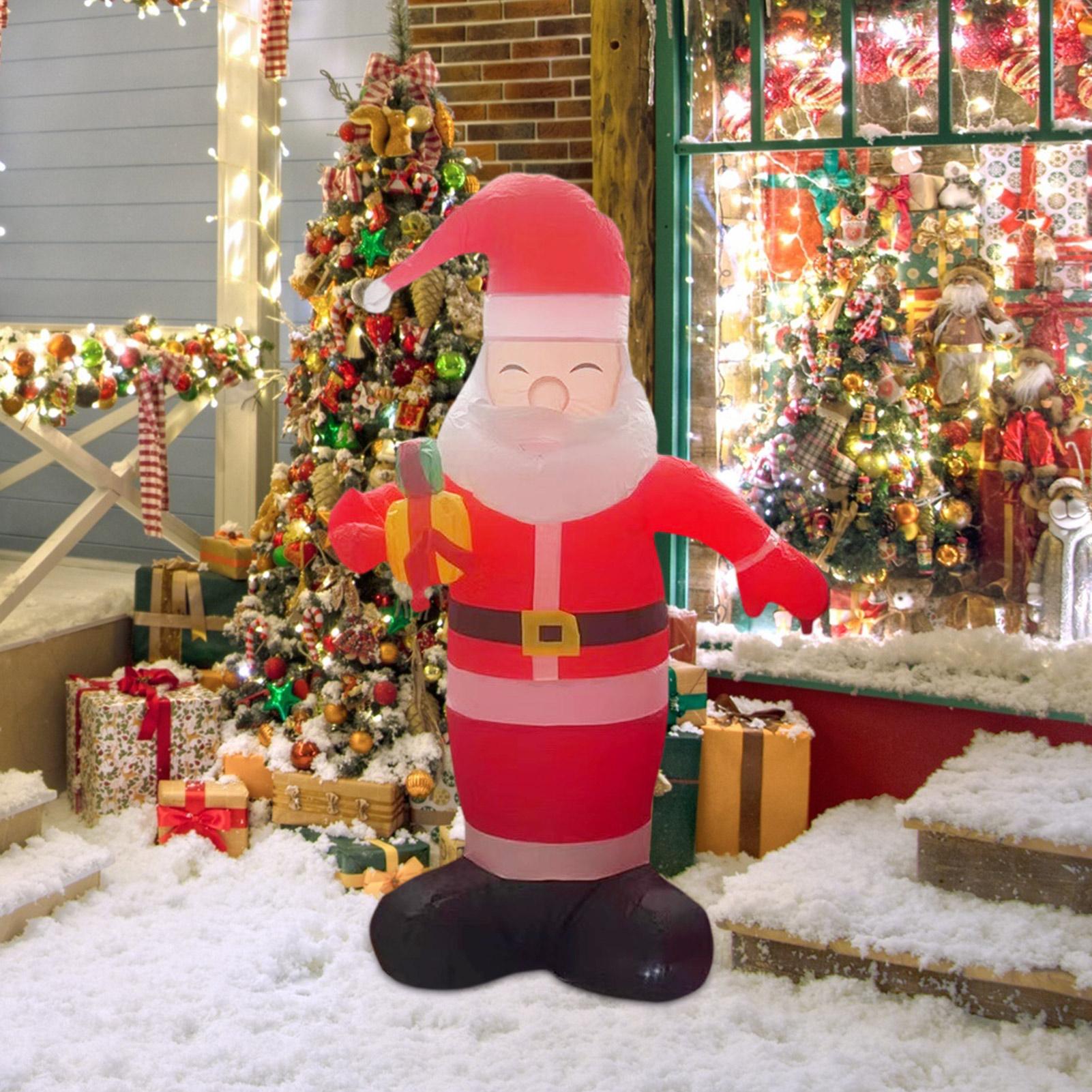 Inflatable Santa Claus Outdoor - Lighting Decoration Stand บทวิจารณ์และราคา